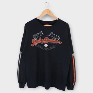 Vintage Harley Davidson Sedona AZ Grand Canyon Long Sleeve Shirt L USA